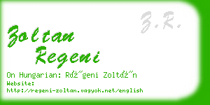 zoltan regeni business card